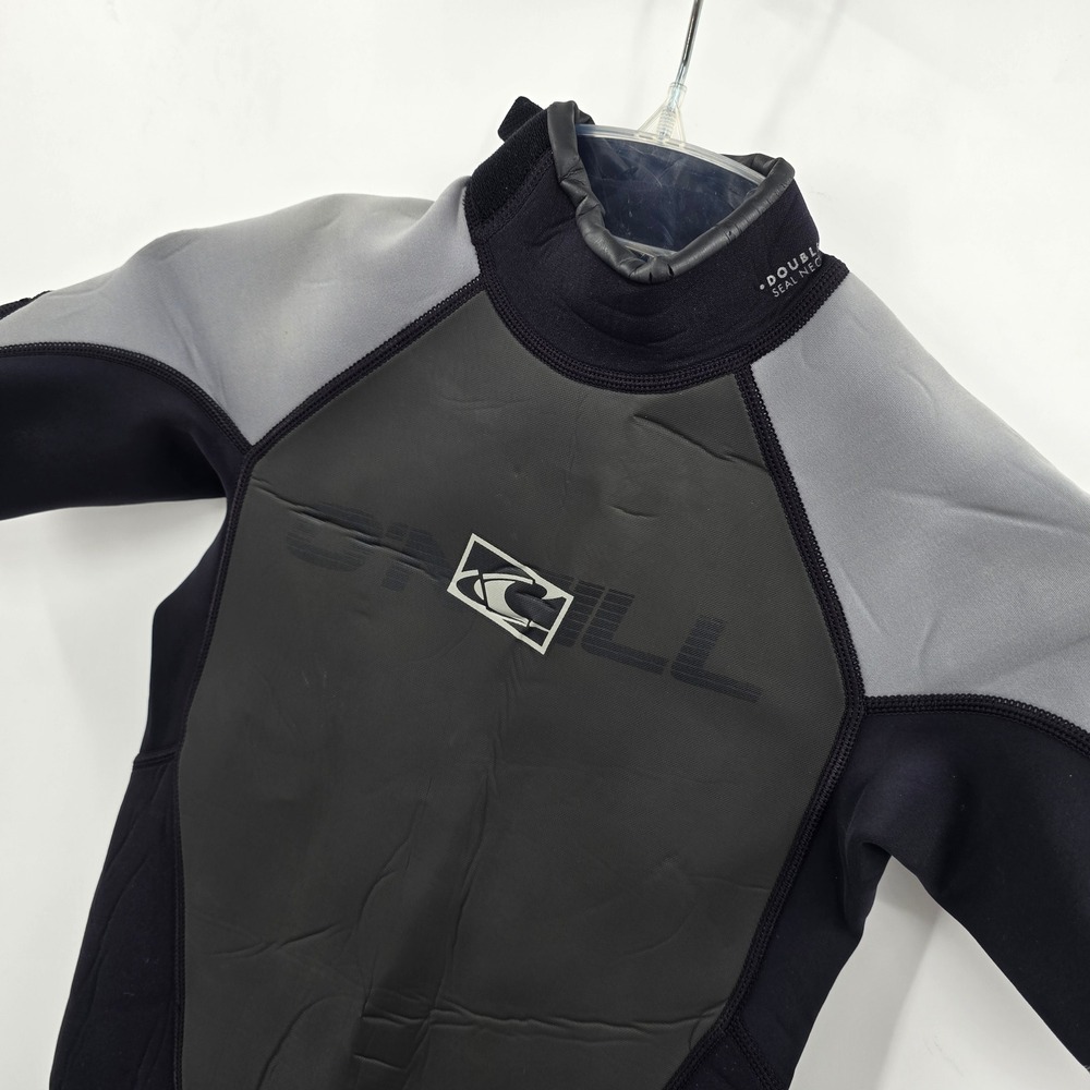 ONeill Kids Wetsuit Size 12 Black Grey Shorty Style Double Seal Neck